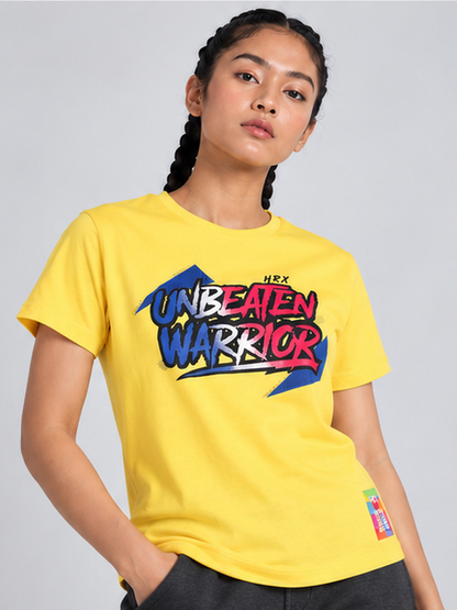 HRX Women's Sunshine Rally Graphic Cotton T-Shirt