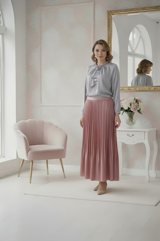 Somerset Bay Long Pleated Skirt - Aurelia