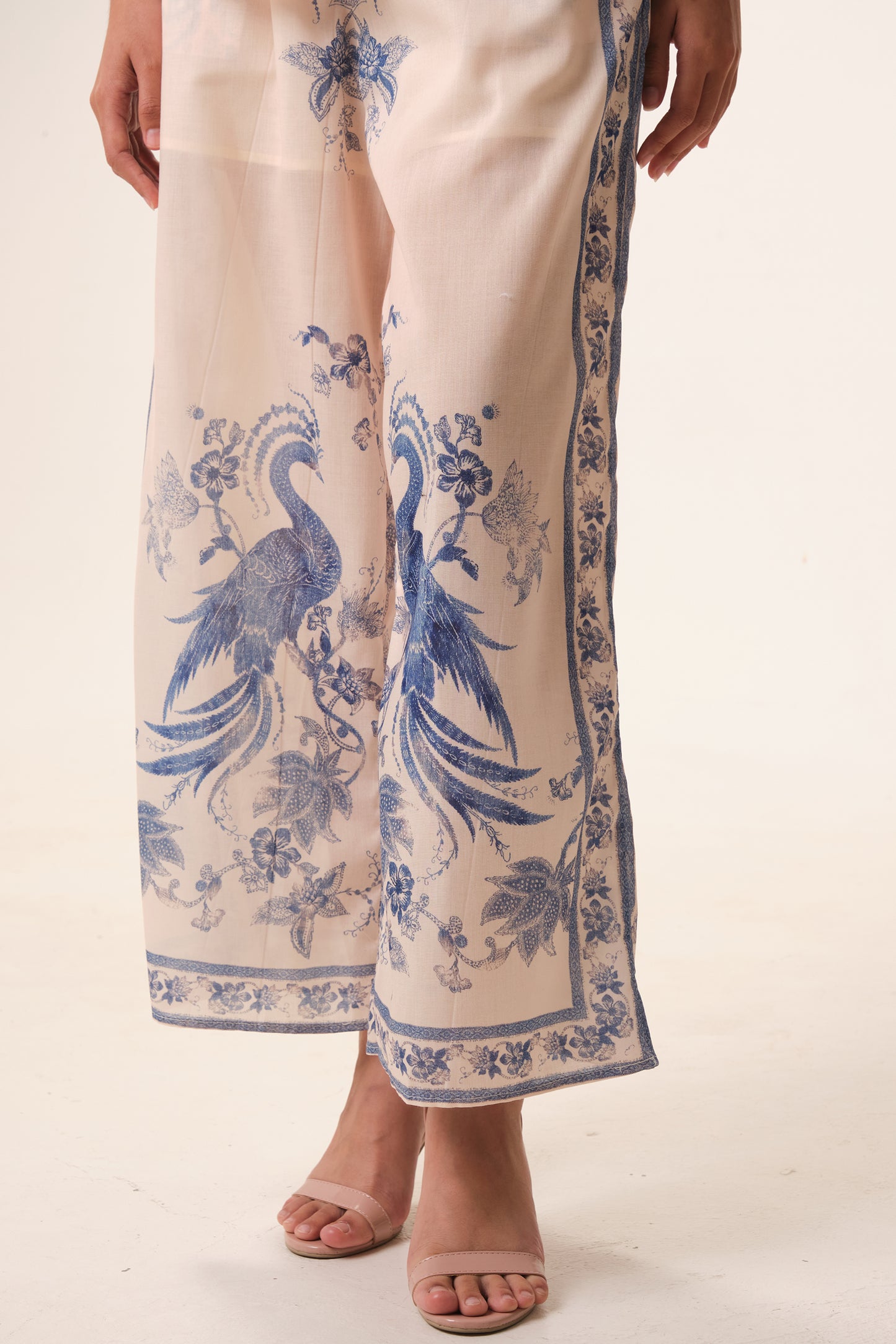 East India Company - Floral Motif Wide-Leg Pants