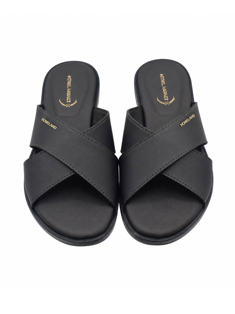 Angel & Kelly - Black Crossover Flat Slides