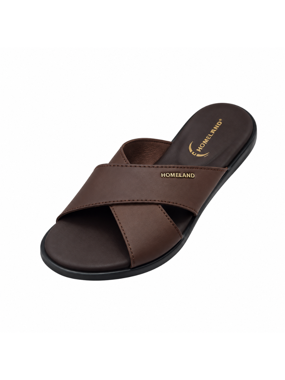 Angel & Kelly - Brown Crossover Flat Slides