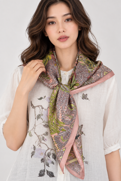 SOMERSET BAY - Paisley Silk-Feel Square Scarf