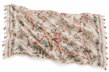 SOMERSET BAY - Botanical Floral Pleated Scarf