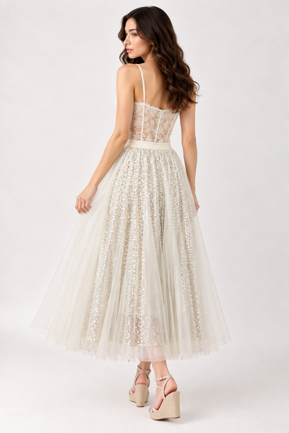 SOMERSET BAY - Sequin Tulle Midi Skirt