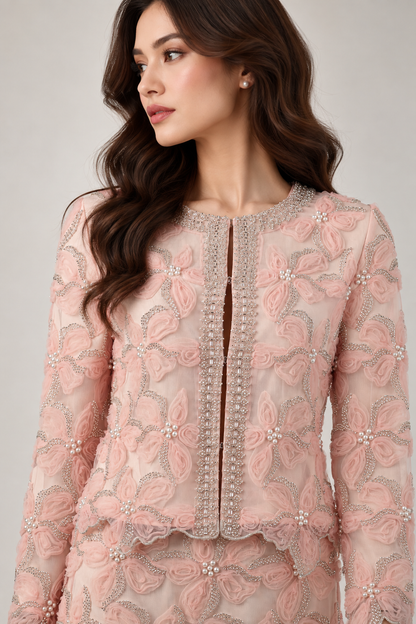 SOMERSET BAY - Pearl-Embellished Lace Cardigan