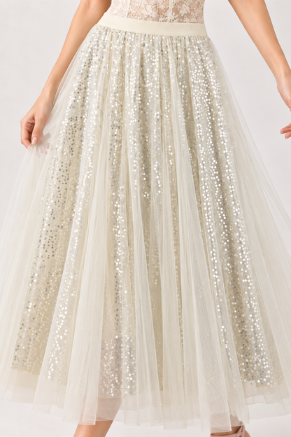 SOMERSET BAY - Sequin Tulle Midi Skirt