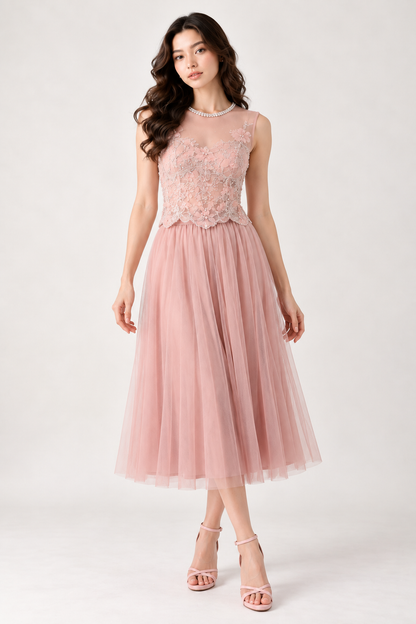 SOMERSET BAY - Tulle Midi Skirt