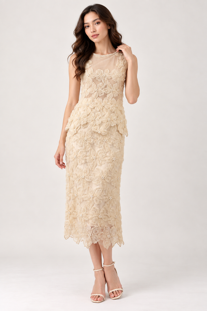 SOMERSET BAY - 3D Rosette Sleeveless Beaded Top