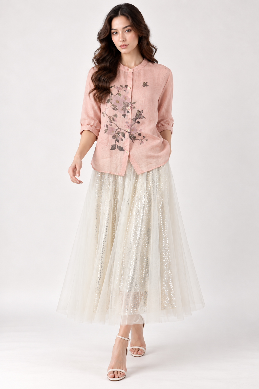 SOMERSET BAY - Linen Blouse with Floral Print