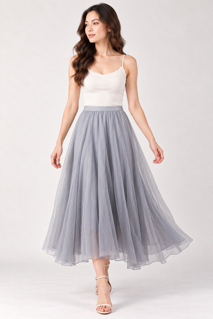 SOMERSET BAY - Tulle Midi Skirt