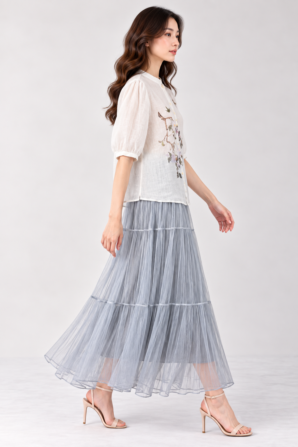 SOMERSET BAY - Linen Blouse with Floral Print