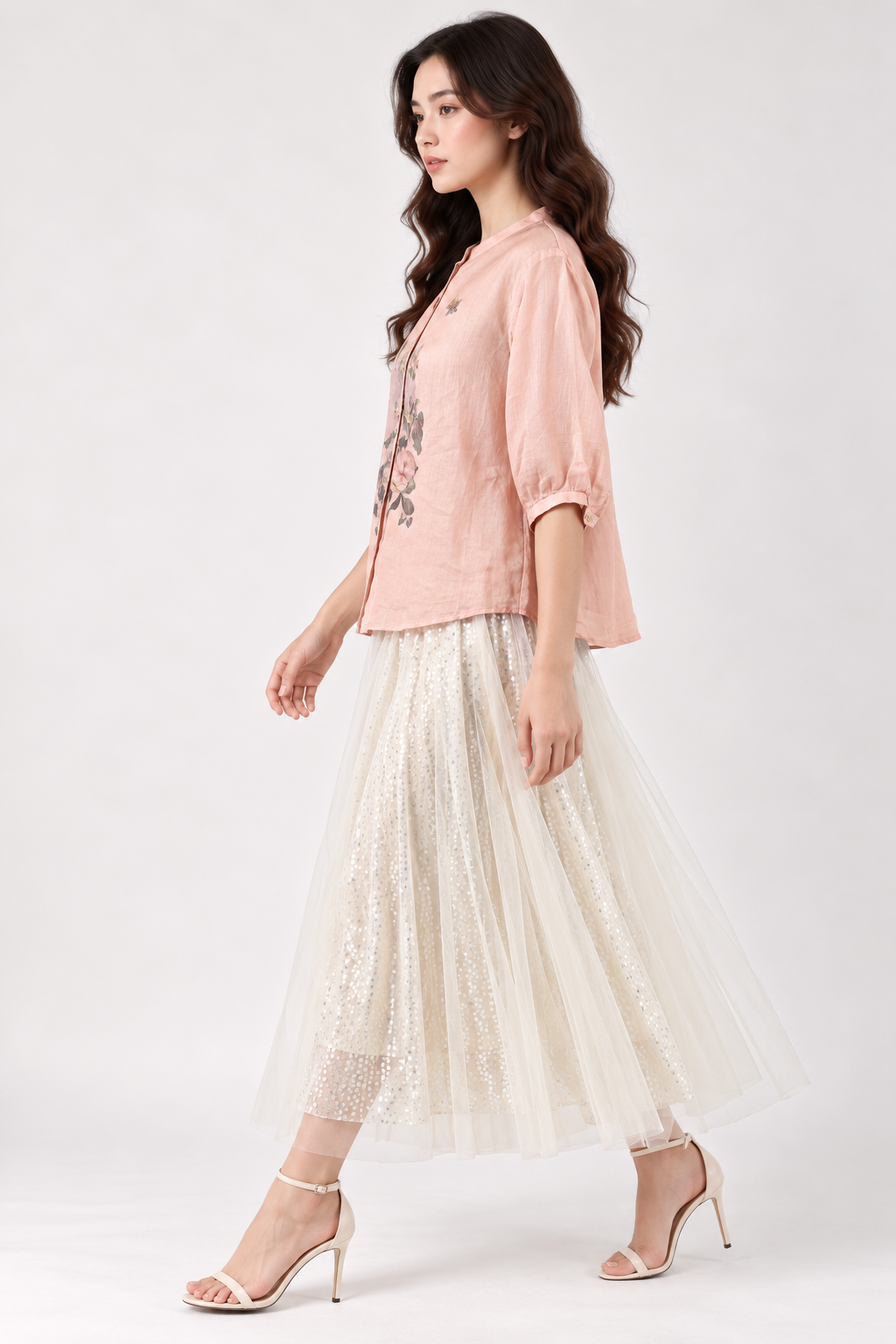 SOMERSET BAY - Linen Blouse with Floral Print
