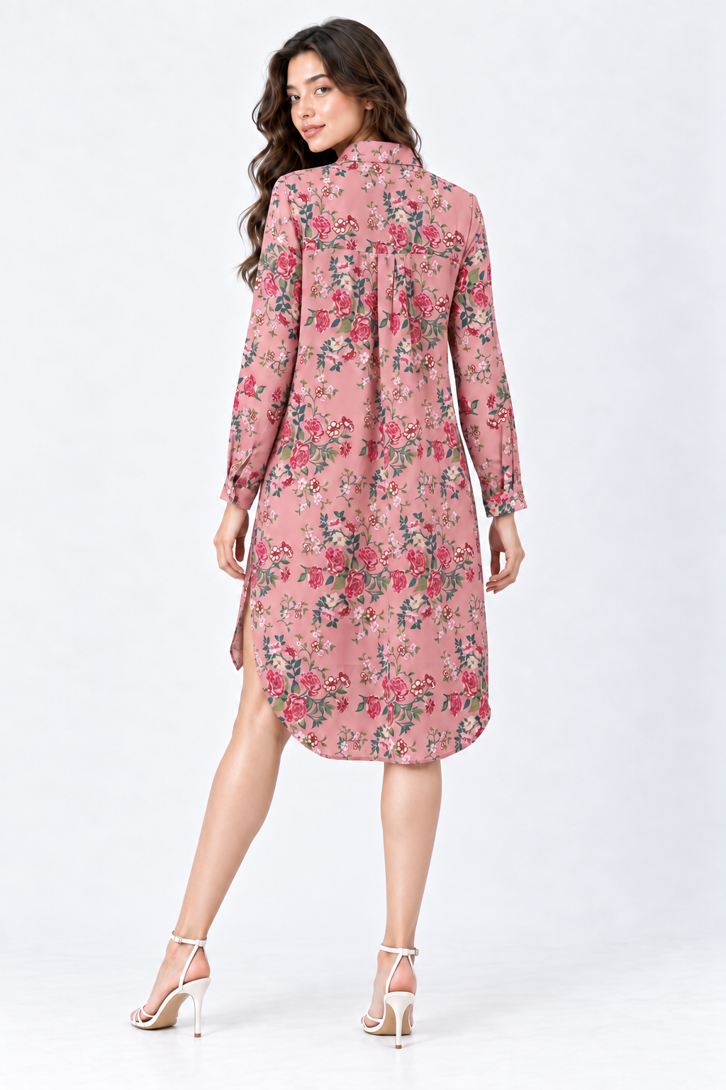 SOMERSET BAY - Rose Pink Floral Tunic Shirt