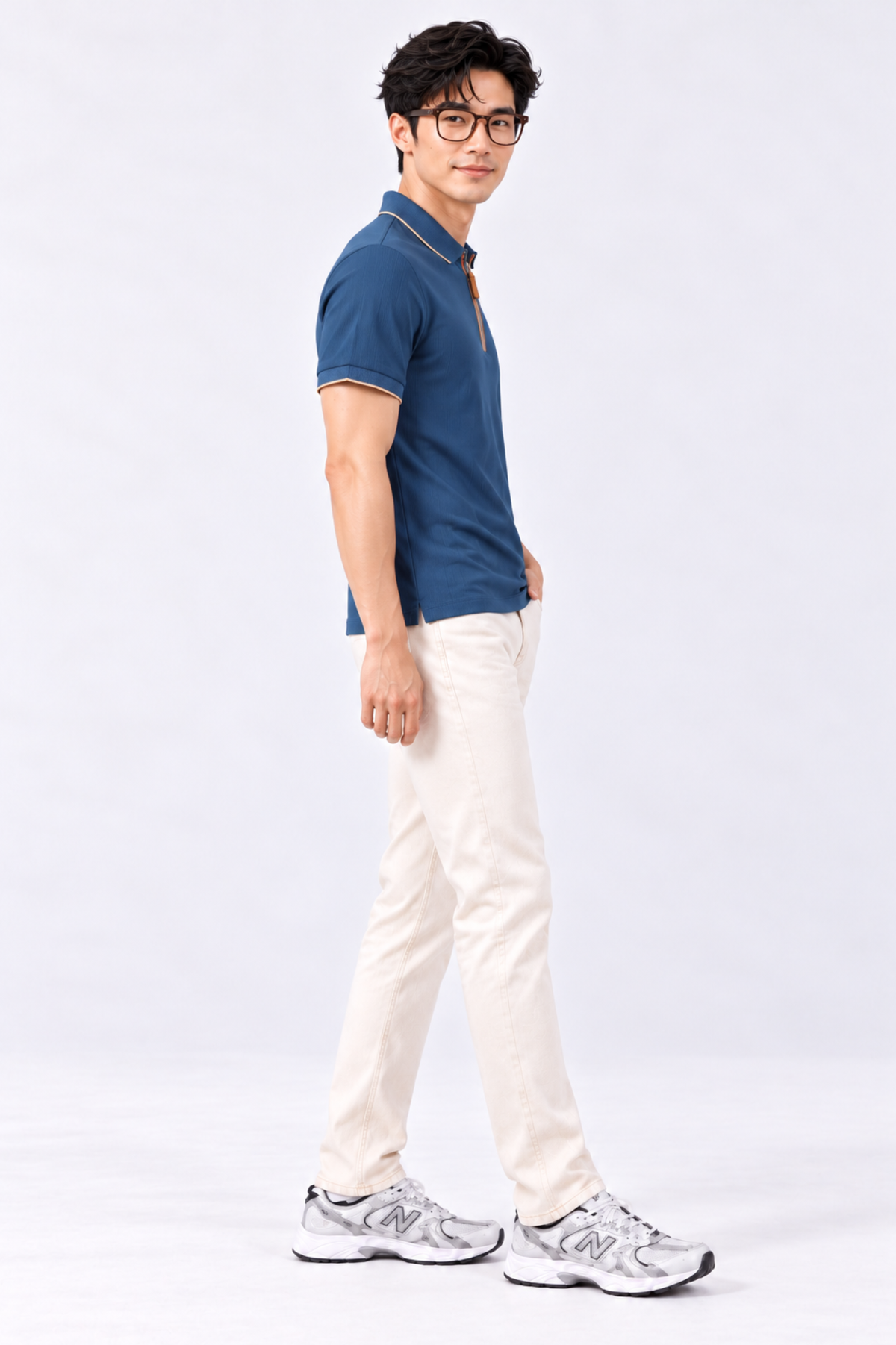 CAPE COD - Men’s Tipped-Collar Quarter-Zip Polo