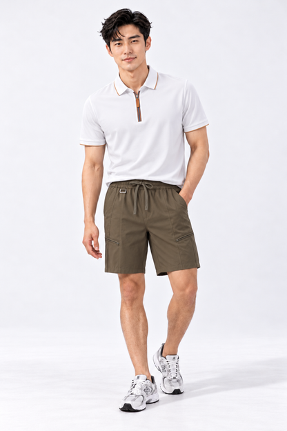 CAPE COD - Men’s Tipped-Collar Quarter-Zip Polo