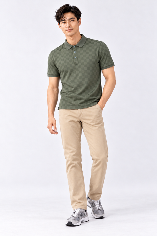 CAPE COD - Men’s Tonal Checkerboard Polo