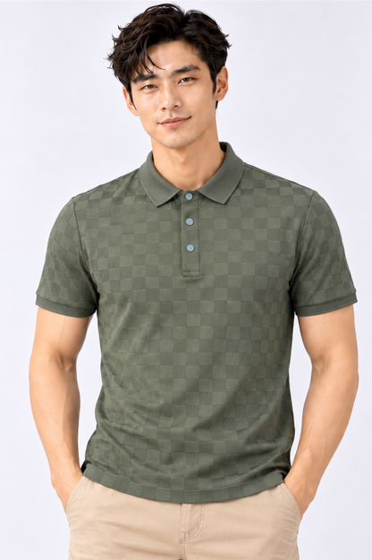 CAPE COD - Men’s Tonal Checkerboard Polo