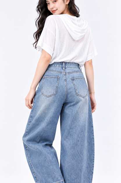 CAPE COD - High-Waisted Barrel Jeans
