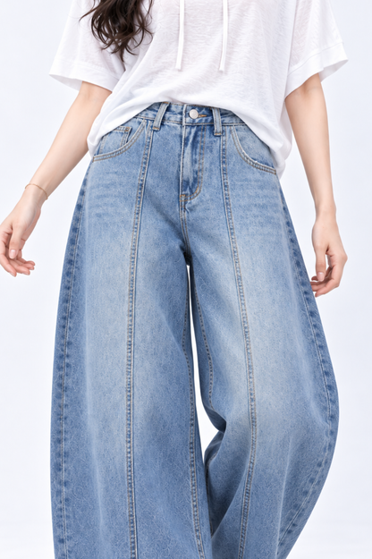 CAPE COD - High-Waisted Barrel Jeans