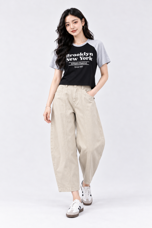 CAPE COD - High-Waisted Barrel Jeans