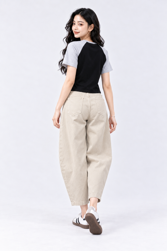 CAPE COD - High-Waisted Barrel Jeans