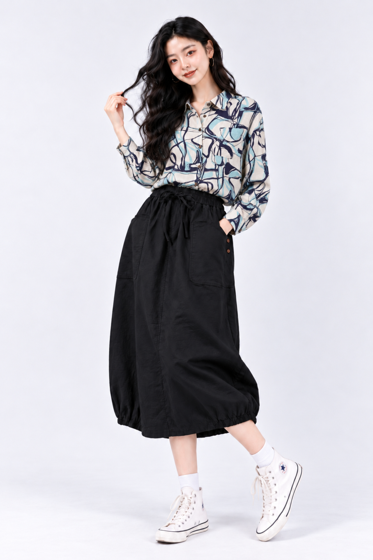 CAPE COD - Relaxed Abstract Floral Button-Up