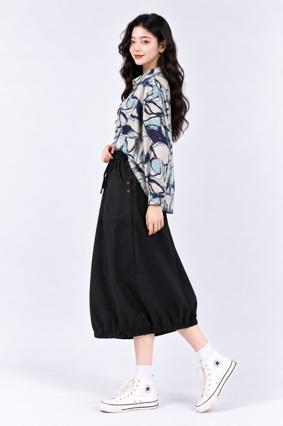 CAPE COD - Relaxed Abstract Floral Button-Up