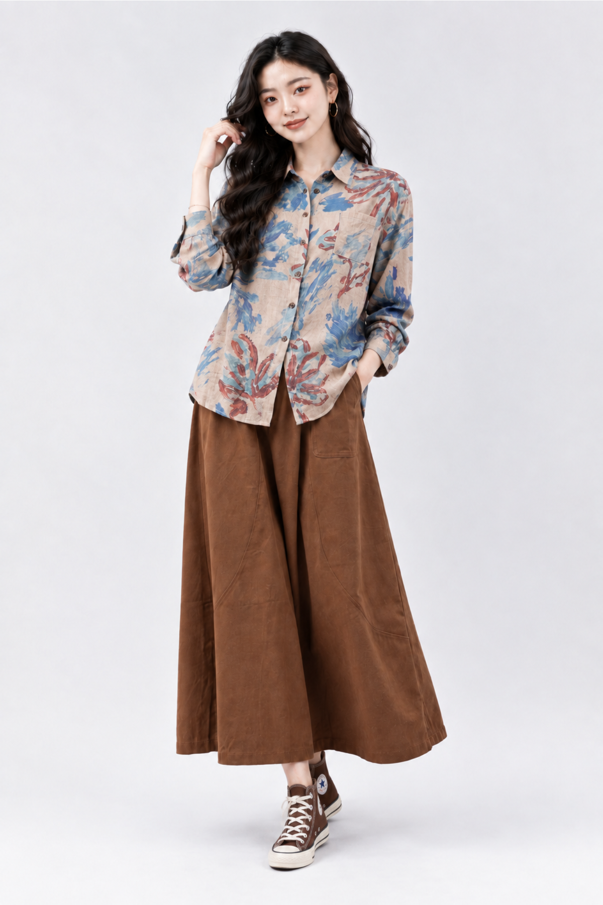 CAPE COD - Relaxed Abstract Floral Button-Up