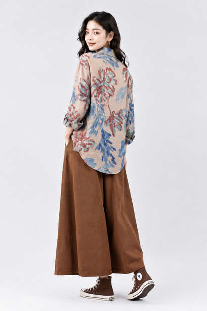 CAPE COD - Relaxed Abstract Floral Button-Up