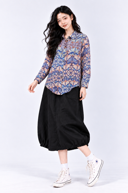 CAPE COD - Relaxed Abstract Floral Button-Up