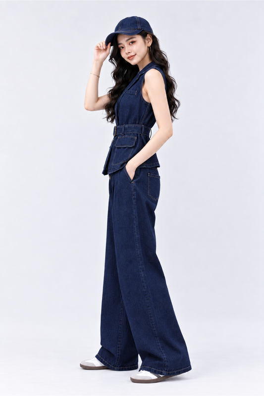 CAPE COD - Wide-Leg Denim Trousers