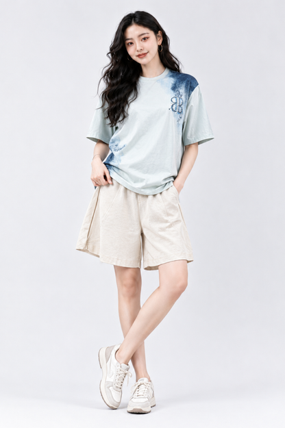 CAPE COD - Ice Blue Indigo-Splash T-Shirt