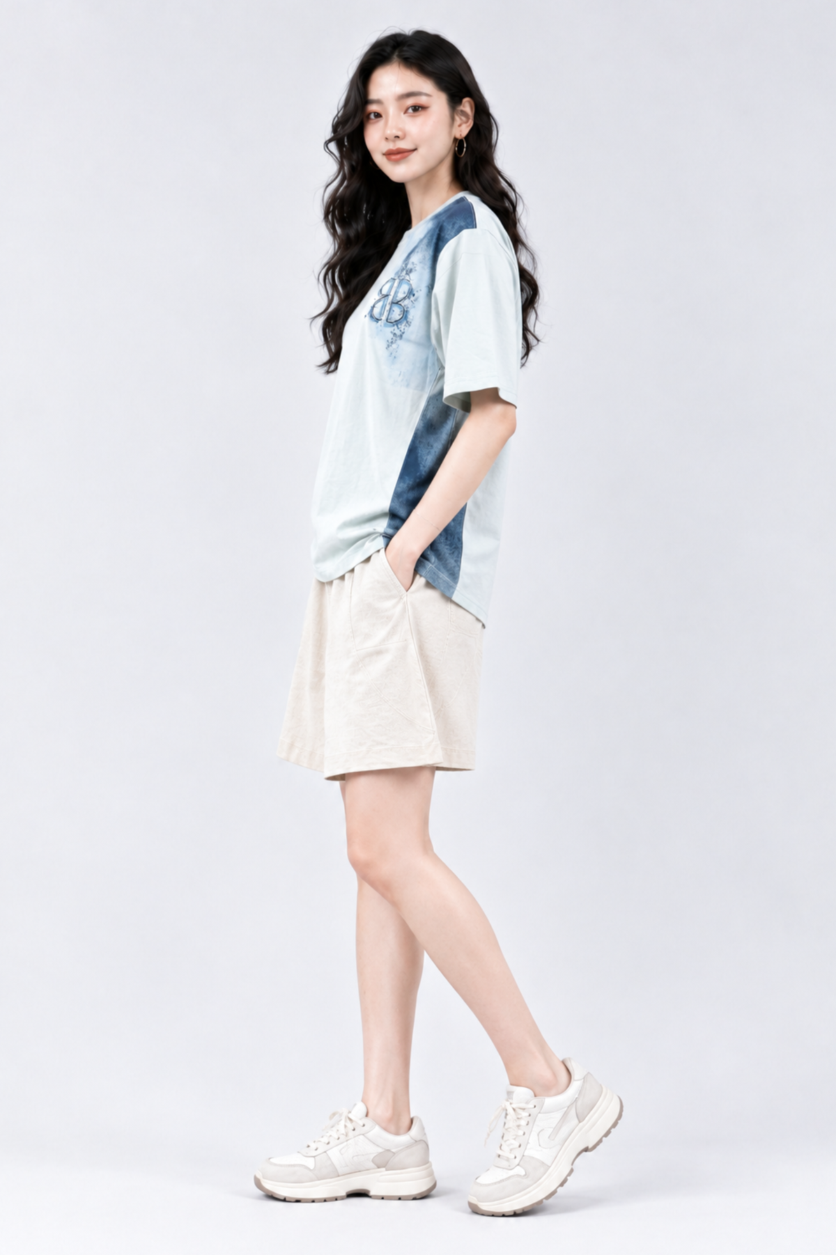 CAPE COD - Ice Blue Indigo-Splash T-Shirt