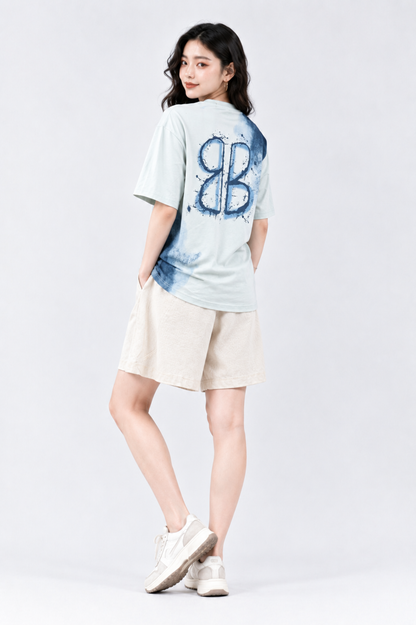 CAPE COD - Ice Blue Indigo-Splash T-Shirt