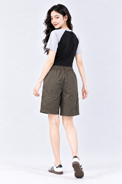 CAPE COD - Wide-Leg Zip Pocket Shorts