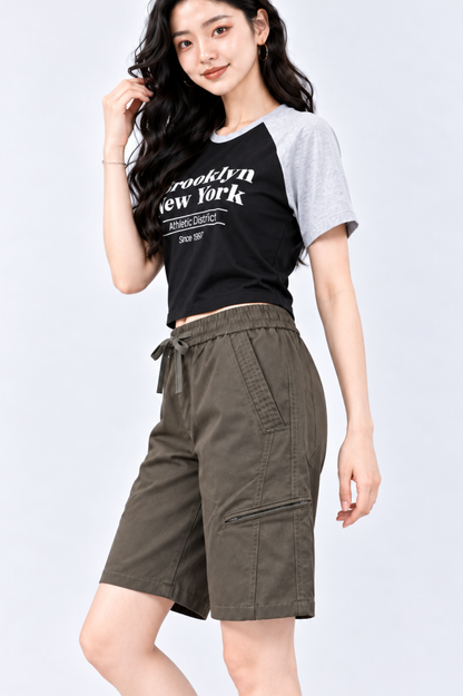 CAPE COD - Wide-Leg Zip Pocket Shorts
