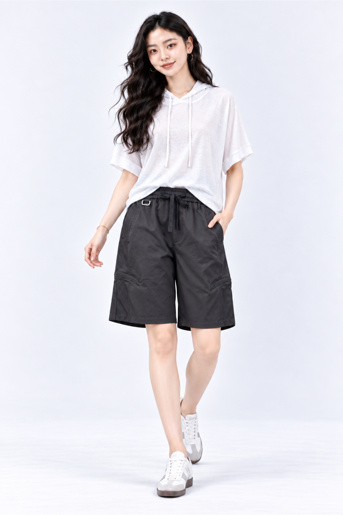 CAPE COD - Wide-Leg Zip Pocket Shorts