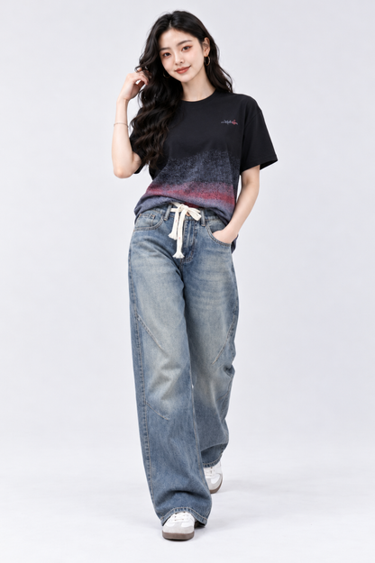 CAPE COD - Vintage Wash Wide-Leg Jeans
