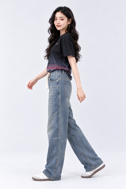 CAPE COD - Vintage Wash Wide-Leg Jeans