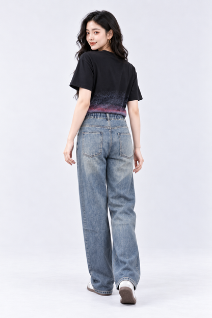 CAPE COD - Vintage Wash Wide-Leg Jeans