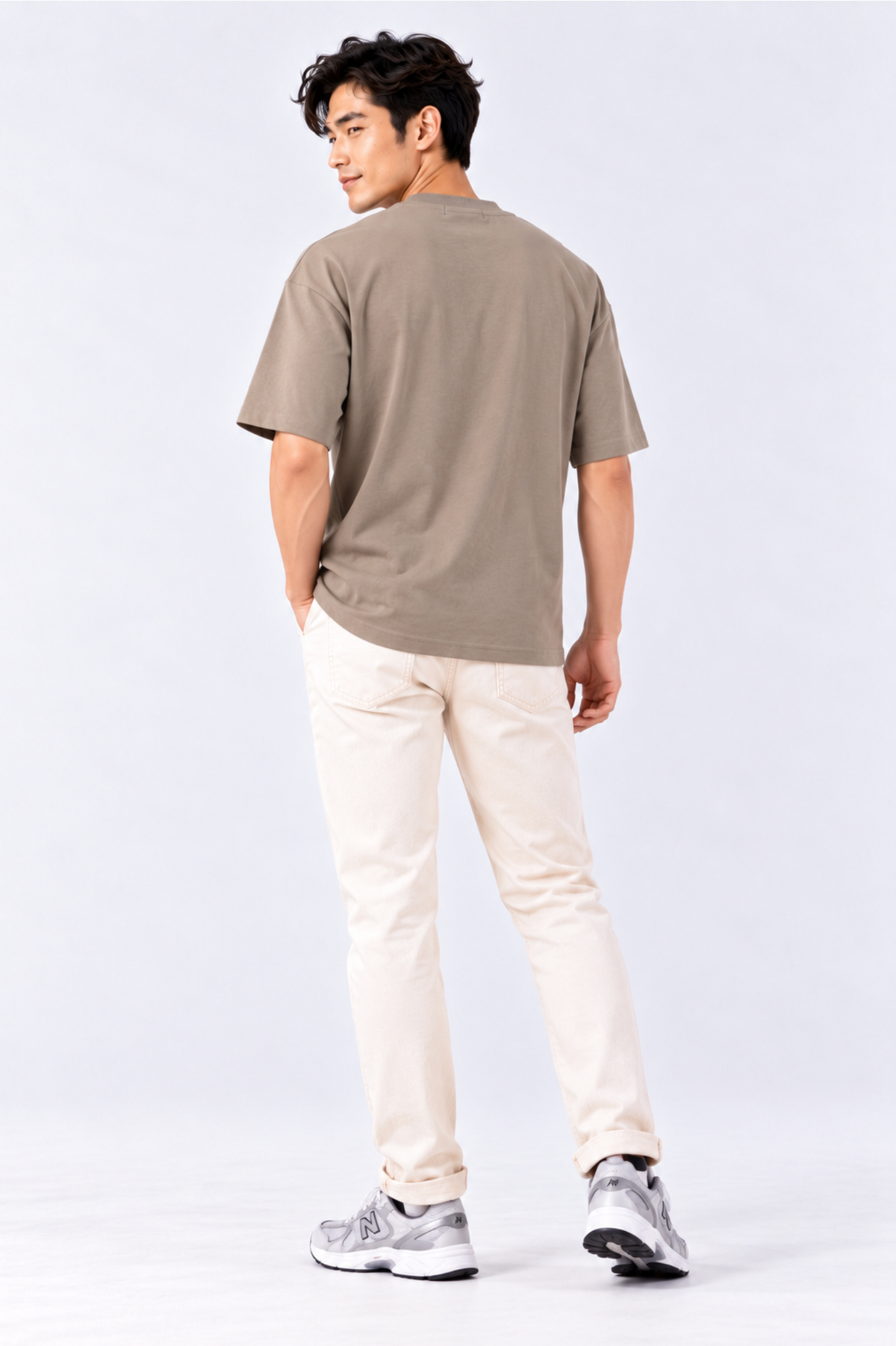 CAPE COD - Embroidered Palm Tree Oversized Tee