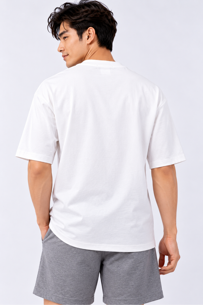 CAPE COD - Embroidered Palm Tree Oversized Tee