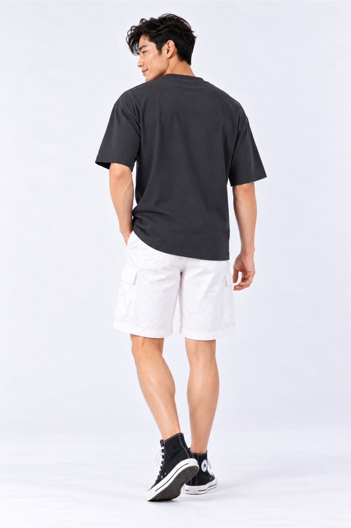 CAPE COD - Embroidered Palm Tree Oversized Tee
