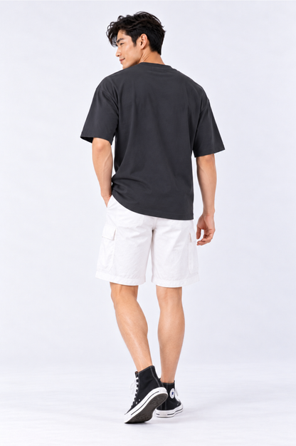 CAPE COD - Embroidered Palm Tree Oversized Tee