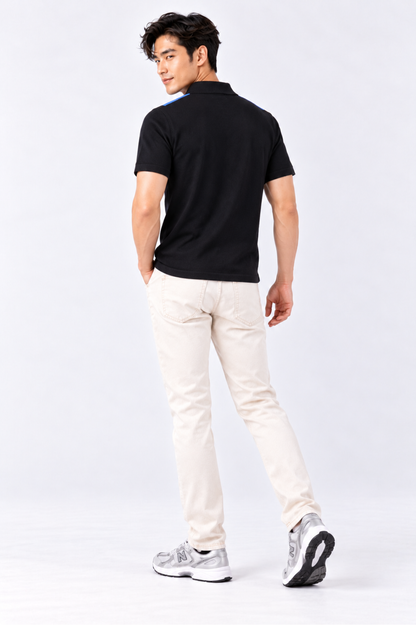 CAPE COD - Men’s Pointelle Retro Polo Shirt
