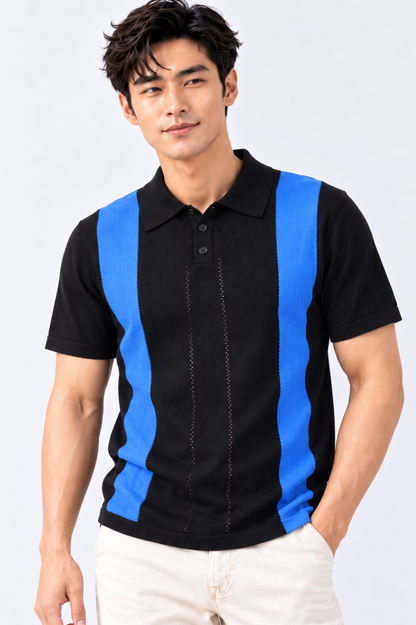 CAPE COD - Men’s Pointelle Retro Polo Shirt