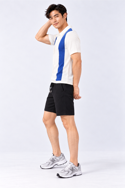 CAPE COD - Men’s Pointelle Retro Polo Shirt