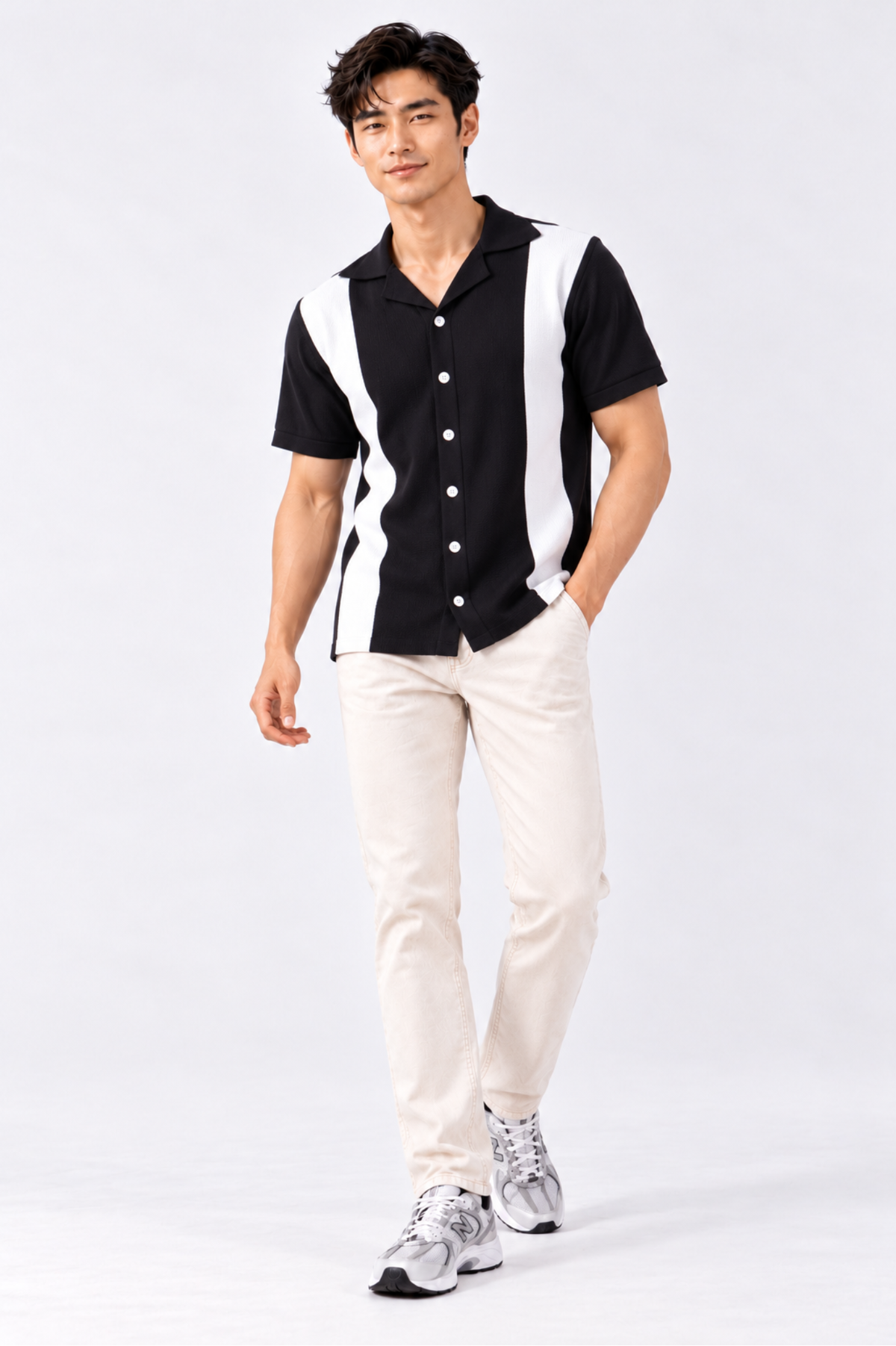 CAPE COD - Men's Retro Colourblock Knit Shirt