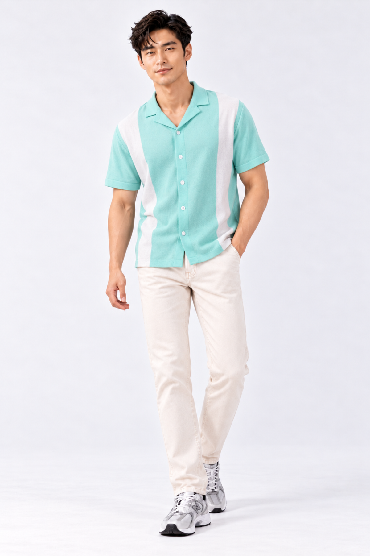 CAPE COD - Men's Retro Colourblock Knit Shirt