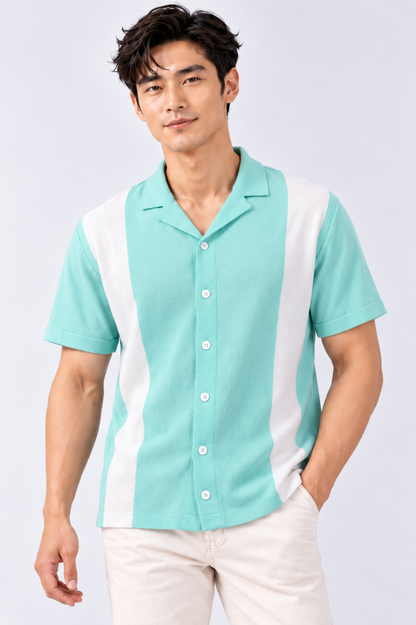 CAPE COD - Men's Retro Colourblock Knit Shirt